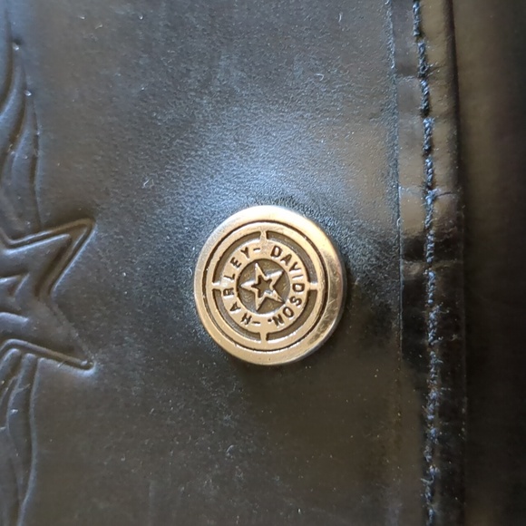 Harley-Davidson Black Leather Chain Wallet - Picture 4 of 8